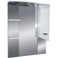 Зеркальный шкаф Misty Дрея Э-Дре02075-01СвП 72x100 см R, с подсветкой, выключателем, белый глянец