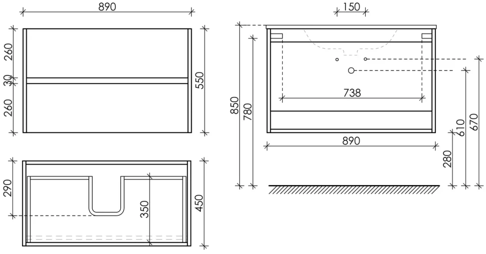 Комплект мебели дуб галифакс 91 см Sancos Urban UR90EG + CN7002 + AR900 SET/UR90EG/CN7002/AR900 - фото 9