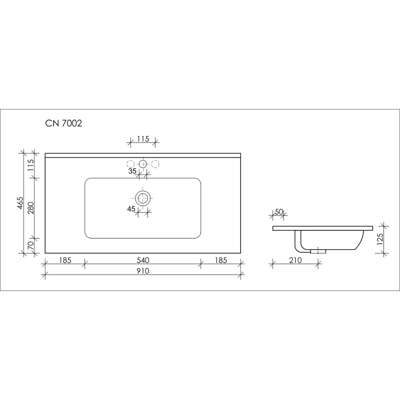 Комплект мебели дуб галифакс 91 см Sancos Urban UR90EG + CN7002 + AR900