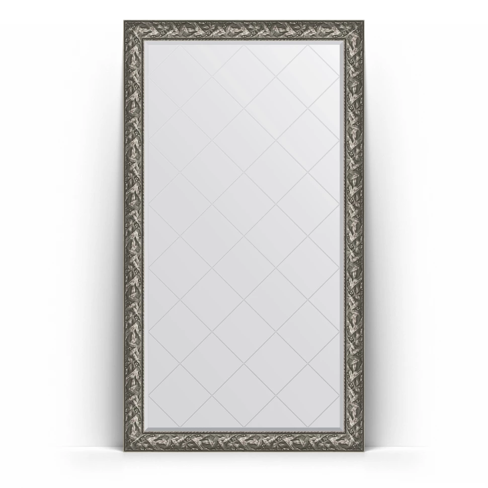 Зеркало напольное 114x203 см византия серебро Evoform Exclusive-G Floor BY 6365