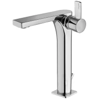 Смеситель для раковины Paffoni Rock RO085CR с донным клапаном, хром