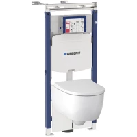 Комплект подвесной унитаз 500.784.01.1 + система инсталляции 111.362.00.5 Geberit Icon 500.362.TC.I
