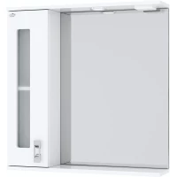 Зеркальный шкаф 67x71,2 см белый глянец L Onika Кристалл 206705