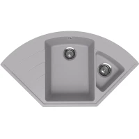 Кухонная мойка Ulgran Marta 1000-04 100x55 см, угловая, платина