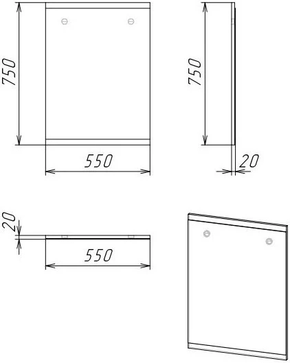 Комплект мебели дуб веллингтон/бетон 80 см Grossman Бруно 108008 + GR-3020 + 205506 SET/108008/GR-3020/205506 - фото 5