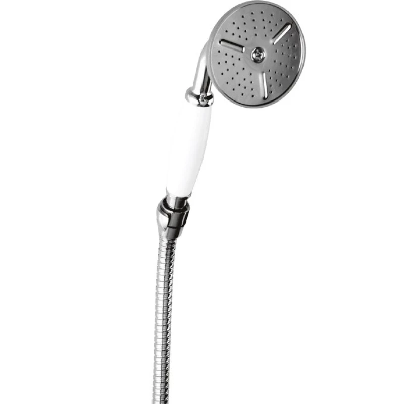 Ручной душ со шлангом 150 см хром, ручка белая Cezares DEF-01-Bi