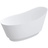 Ванна из литьевого мрамора Omnires Neo NEO158SWWBM 157,5x71,9 см, отдельностоящая, белый матовый