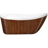 Изображение товара акриловая ванна 170x76 см lagard minoti brown wood lgd-mnt-bw