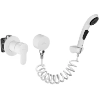 Гигиенический душ Elghansa Dynamic 34R0583-White (Set-51) со смесителем, белый матовый