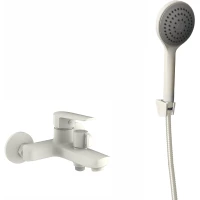 Смеситель для ванны Esko Lagos LG54W с душевым гарнитуром, белый