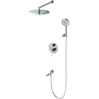 Душевой комплект Oliveeka Y OL-939017-CR 300 мм, со смесителем, хром