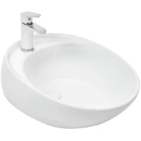 Раковина-чаша WeltWasser Elbach 1037 10000004582 38x59 см, накладная, белый