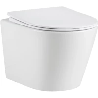 Унитаз подвесной Grossman GR-4477MSQ безободковый, торнадо, с сиденьем микролифт, белый матовый