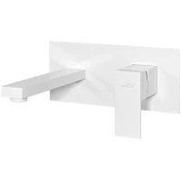 Смеситель для раковины Hansberge H688WW встраиваемый, белый