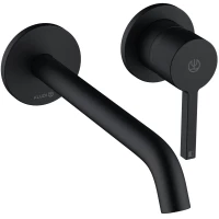 Смеситель для раковины Kludi Nova Fonte Pura 202453915 встраиваемый, без донного клапана, черный матовый