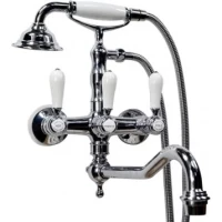 Смеситель для ванны Magliezza Bianco 50605-4-cr универсальный, с душевым гарнитуром, хром