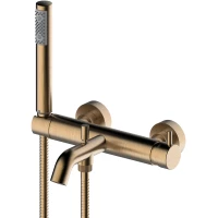Смеситель для ванны Bossini Teo Z00723.022 с душевым гарнитуром, бронза