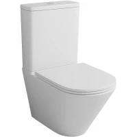 Унитаз-компакт Grossman GR-4449SQ безободковый, торнадо, с сиденьем микролифт, белый
