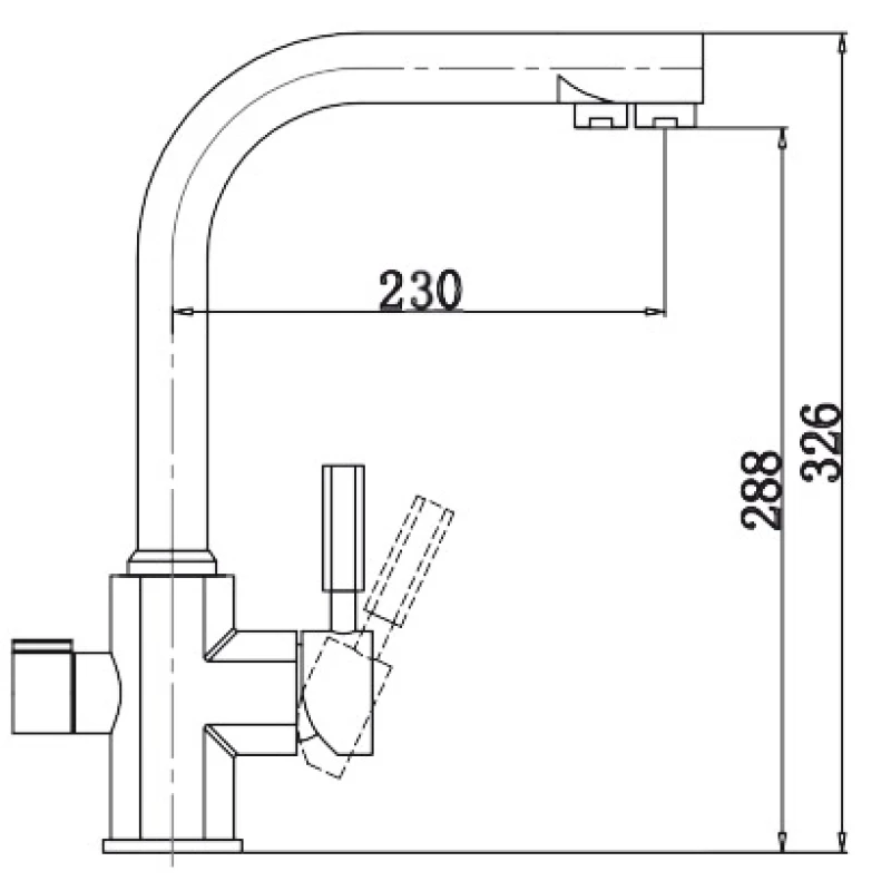 Смеситель для кухни с подключением к фильтру Kaiser Decor 40144-6