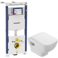 Комплект подвесной унитаз Jacob Delafon Struktura EDF102-00 + E4272-00 + система инсталляции Geberit 111.362.00.5