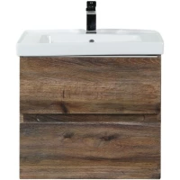 Тумба под раковину Art&Max Techno AM-Techno-600-2C-SO-LW646 57 см, подвесная, дуб бомонд