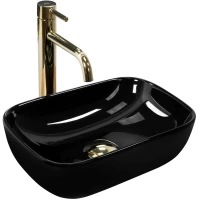 Раковина-чаша Rea Belinda Mini REA-U8004 36x25 см, накладная, черный глянец