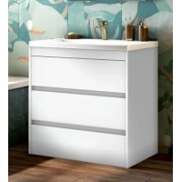 Тумба под раковину Art&Max Family FAMILY-750-3C-PIA-BL 73,7 см, напольная, белый глянец