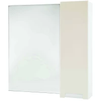 Зеркальный шкаф 88x80 см бежевый глянец/белый глянец R Bellezza Пегас 4610415001071