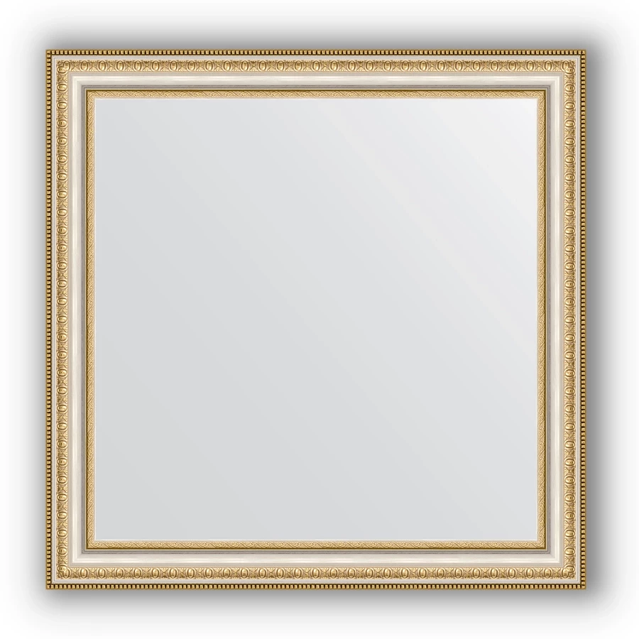 Зеркало 65x65 см золотые бусы на серебре Evoform Definite BY 0782 зеркало напольное 81x201 см золотые дюны evoform exclusive g floor by 6381