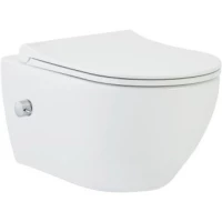 Унитаз подвесной beWash Bogen 88343601 безободковый, с функцией биде, с сиденьем микролифт, белый
