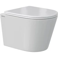 Унитаз подвесной Berges Vita 082255 безободковый, с сиденьем микролифт, белый