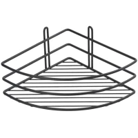 Полка для ванной Fixsen FX-710B-1 20x20 см, угловая, черный матовый