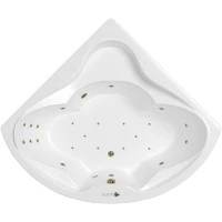 Акриловая ванна Whitecross Konsul 0110.150150.100.ULTRA.BR 149,5x149,5 см, с гидромассажем, угловая, белый