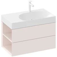 Тумба под раковину Ravak Lite X000001878 80 см L, подвесная, розовый матовый