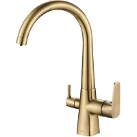 Смеситель для кухни Zorg SH 819 BRONZE с подключением к фильтру, бронза