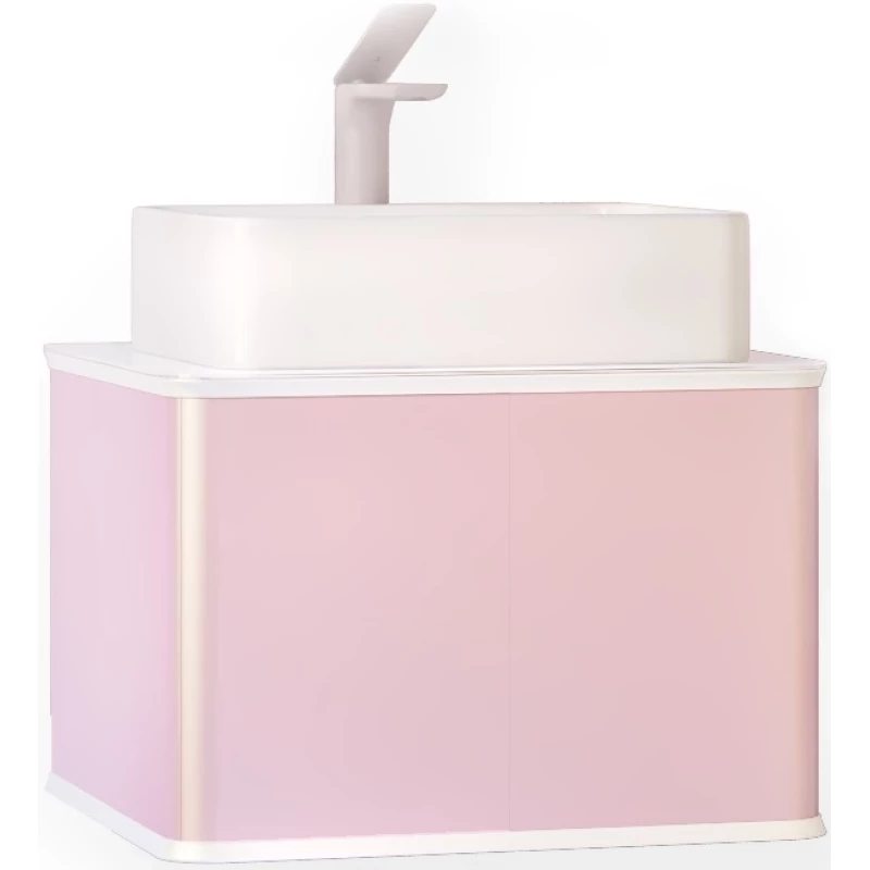 Тумба розовый иней 57,4 см Jorno Pastel Pas.01.58/P/PI