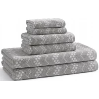 Полотенце для рук 71x41 см Kassatex Wavy Hippo Grey BWV-110-HPG