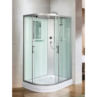 Душевая кабина WeltWasser Werra 1201 R 10000003328 120x90x217 см R, без крыши, низкий поддон, профиль матовый хром, стекло прозрачное