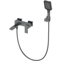 Смеситель для ванны Wonzon & Woghand Cube WW-88639016-BGM с душевым гарнитуром, темный графит матовый