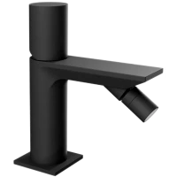 Смеситель для биде Remer Edge EG520NO с донным клапаном, черный матовый