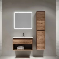 Комплект мебели Sancos Marmi 1.0 MR1.080ECH + CN7012 + MI80ECH 81 см, подвесной, дуб чарльстон