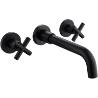 Смеситель для раковины Abber Wasser Kreis AF81121B встраиваемый, черный матовый