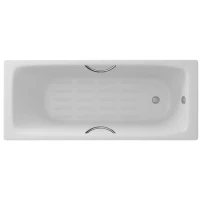 Ванна чугунная Delice Biove DLR220509R-AS 170x75 см, с ручками, антискользящим покрытием, белый