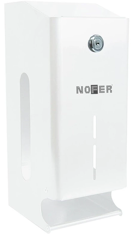 Диспенсер туалетной бумаги для 2 рулонов Nofer Domestics 05101.W диспенсер туалетных накладок nofer