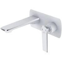 Смеситель для раковины Rose R1341F встраиваемый, хром/белый