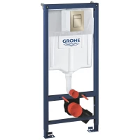 Инсталляция для унитаза Grohe Skate Cosmopolitan S 39750001 + 37535EN0 с кнопкой смыва, никель матовый