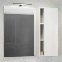 Зеркальный шкаф 88x80 см белый глянец Comforty Милан 00004137130