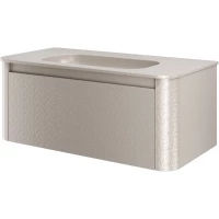 Тумба под раковину Armadi Art Voi Stonefinish Cashmere 782-100-SF-C 100 см, подвесная, кашемировый камень матовый