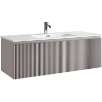 Тумба под раковину Sancos Snob R 1.0 SNR1.0120SM 119,5 см, подвесная, серый матовый
