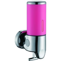 Диспенсер для жидкого мыла D-Lin D201136 500 мл, хром/розовый